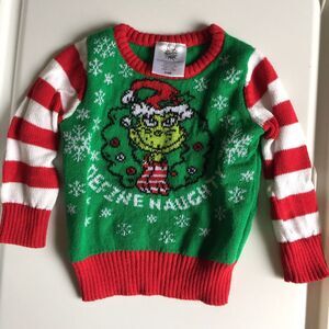 Dr. Seuss The Grinch Define Naughty Christmas Sweater Baby Size 6-9 Months